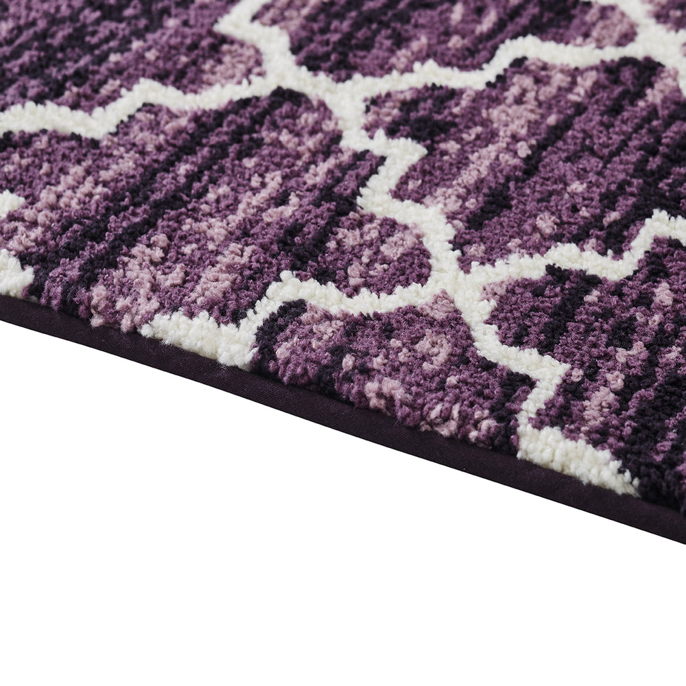 
                      
                        Better Trends Savio Collection 20" x 60" Runner Rug, Non Slip Bath Mat & Washable Bathroom Rugs, 100% Polyester Premium Bathroom Floor Mat, Perfect Bath Mats for Bathroom - Purple Bathroom Rugs
                      
                    