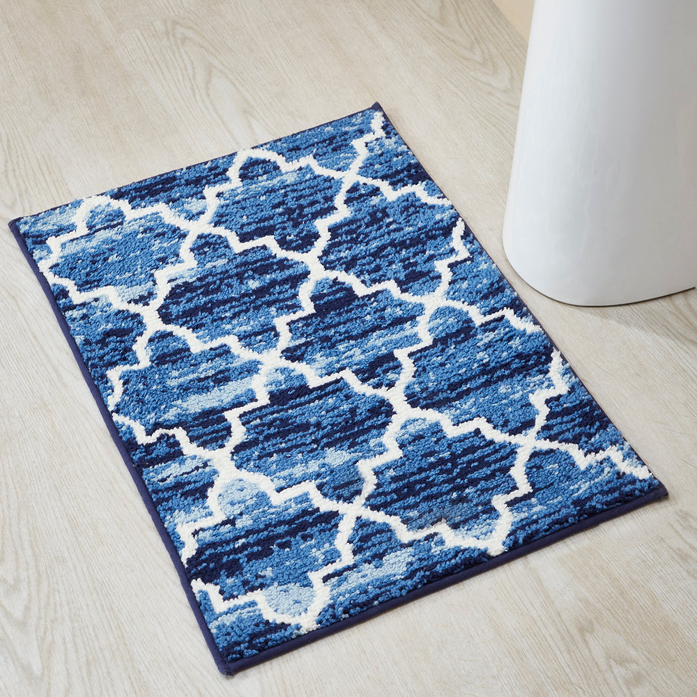
                      
                        Better Trends Savio Collection 17" x 24" Bath Rug, Non Slip Bath Mat & Washable Bathroom Rugs, 100% Polyester Premium Bathroom Floor Mat, Perfect Bath Mats for Bathroom - Blue Bathroom Rugs
                      
                    