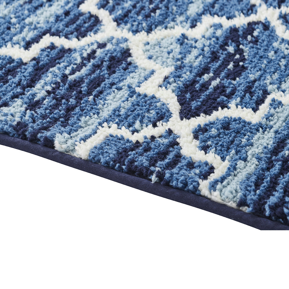 
                      
                        Better Trends Savio Collection 17" x 24" Bath Rug, Non Slip Bath Mat & Washable Bathroom Rugs, 100% Polyester Premium Bathroom Floor Mat, Perfect Bath Mats for Bathroom - Blue Bathroom Rugs
                      
                    