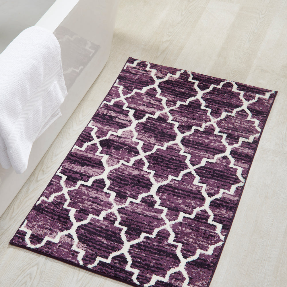 
                      
                        Better Trends Savio Collection 24" x 40" Non Slip Bath Mat & Washable Bathroom Rugs, 100% Polyester Premium Bathroom Floor Mat, Perfect Bath Mats for Bathroom - Purple Bathroom Rugs
                      
                    
