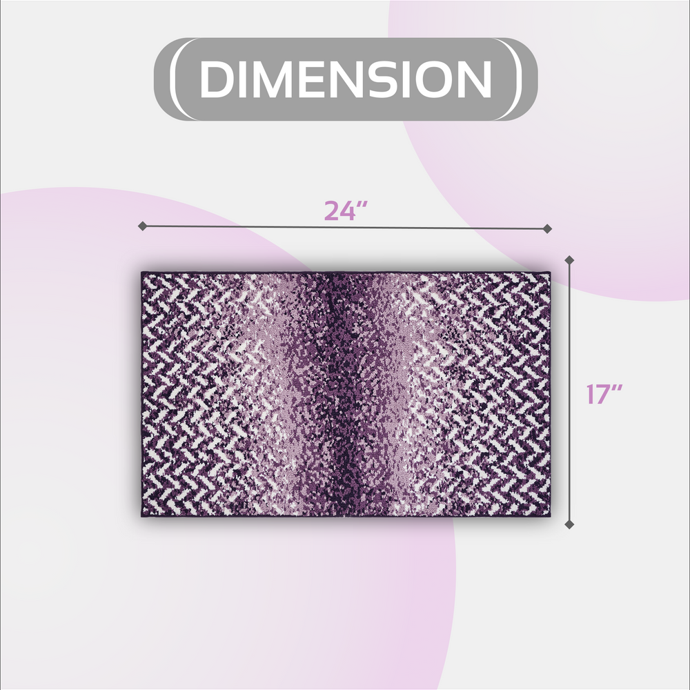 
                      
                        Casablanca Chevron Bath Rug - 100% Polyester, Knitted Weave with Gel Foam/Rubber Backing
                      
                    