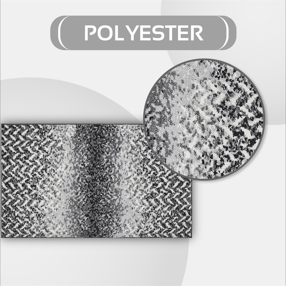 
                      
                        Casablanca Chevron Bath Rug - 100% Polyester, Knitted Weave with Gel Foam/Rubber Backing
                      
                    