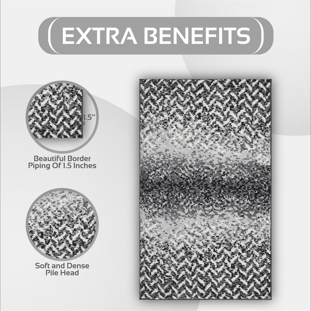 
                      
                        Casablanca Chevron Bath Rug - 100% Polyester, Knitted Weave with Gel Foam/Rubber Backing
                      
                    