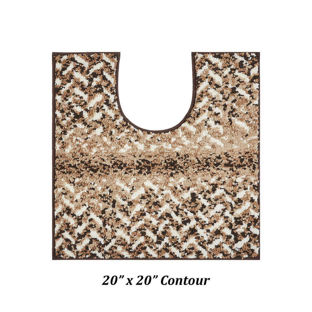 
                      
                        Better Trends Casablanca 100% Polyester Brown Bath Mat and toilet rugs u shaped washable, Rubber Backing Non Slip Bath Mat & Multi-Purpose Bathroom Toilet Rugs – 20x20 U Shaped Toilet Rug
                      
                    