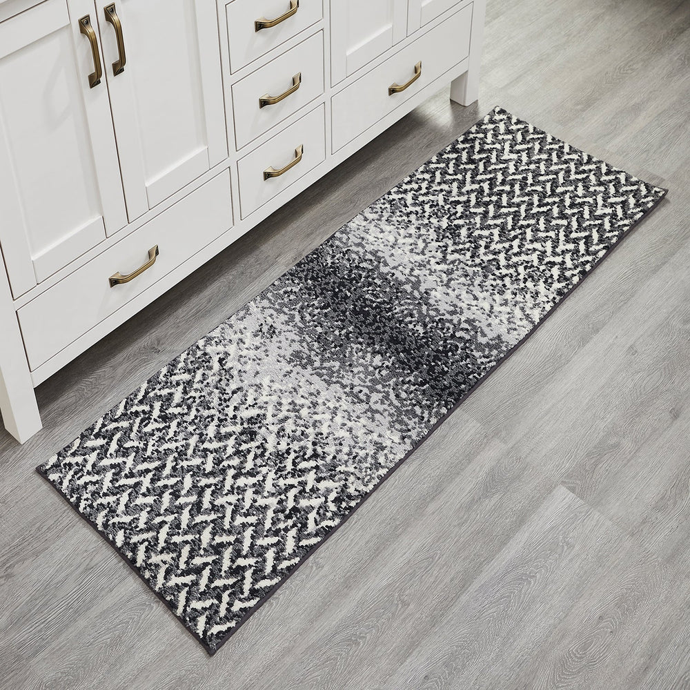 
                      
                        Casablanca Chevron Bath Rug - 100% Polyester, Knitted Weave with Gel Foam/Rubber Backing
                      
                    