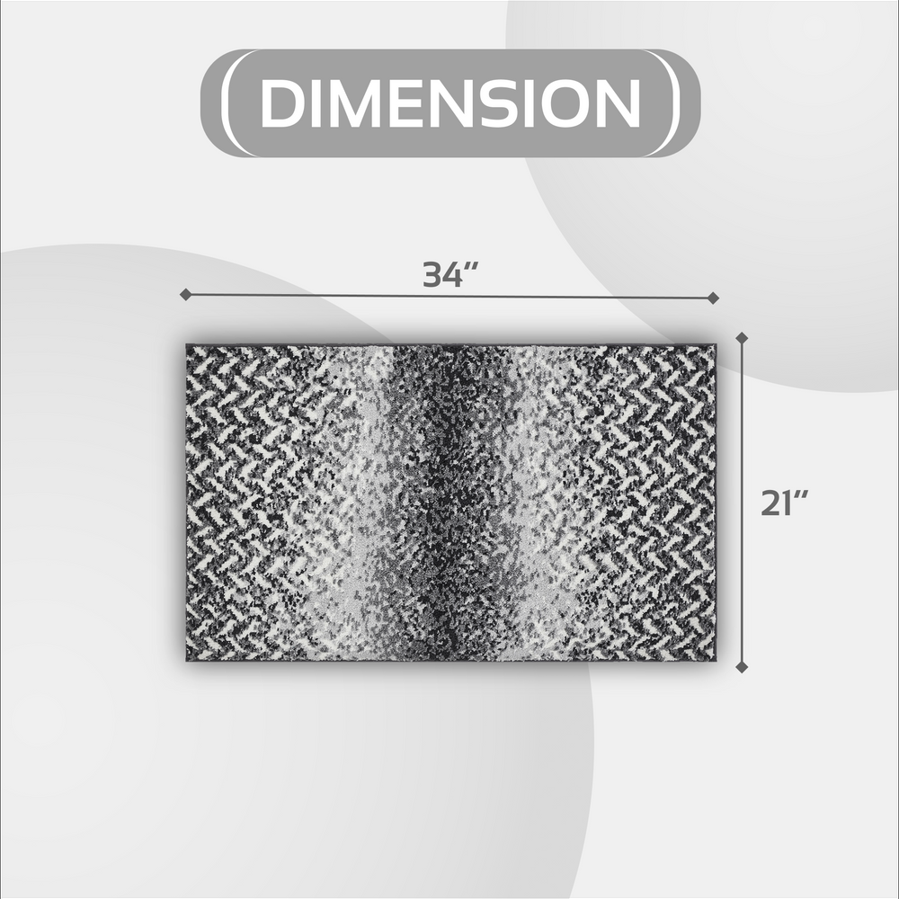 
                      
                        Casablanca Chevron Bath Rug - 100% Polyester, Knitted Weave with Gel Foam/Rubber Backing
                      
                    