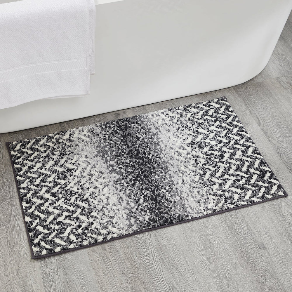 
                      
                        Casablanca Chevron Bath Rug - 100% Polyester, Knitted Weave with Gel Foam/Rubber Backing
                      
                    