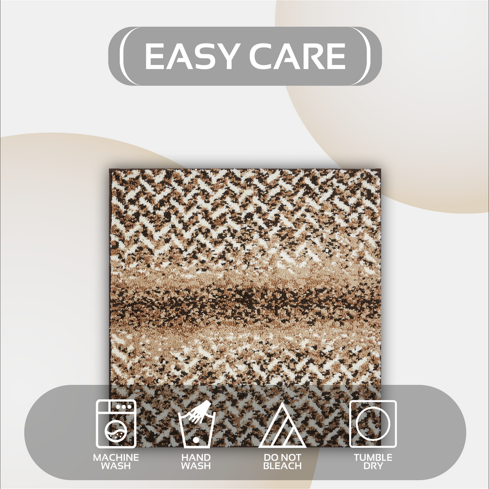 
                      
                        Casablanca Chevron Bath Rug - 100% Polyester, Knitted Weave with Gel Foam/Rubber Backing
                      
                    
