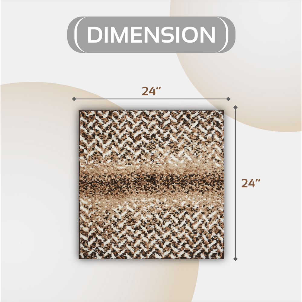 
                      
                        Casablanca Chevron Bath Rug - 100% Polyester, Knitted Weave with Gel Foam/Rubber Backing
                      
                    