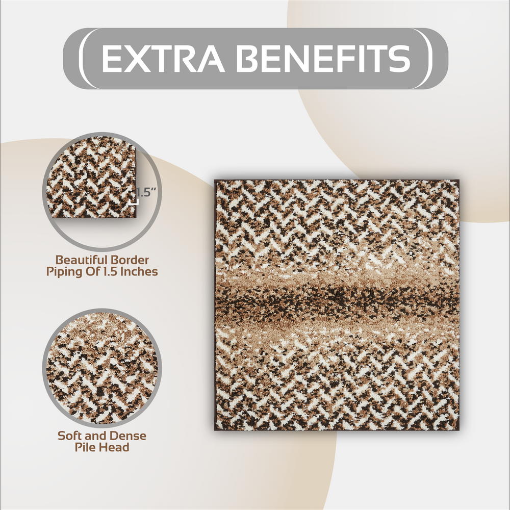 
                      
                        Casablanca Chevron Bath Rug - 100% Polyester, Knitted Weave with Gel Foam/Rubber Backing
                      
                    