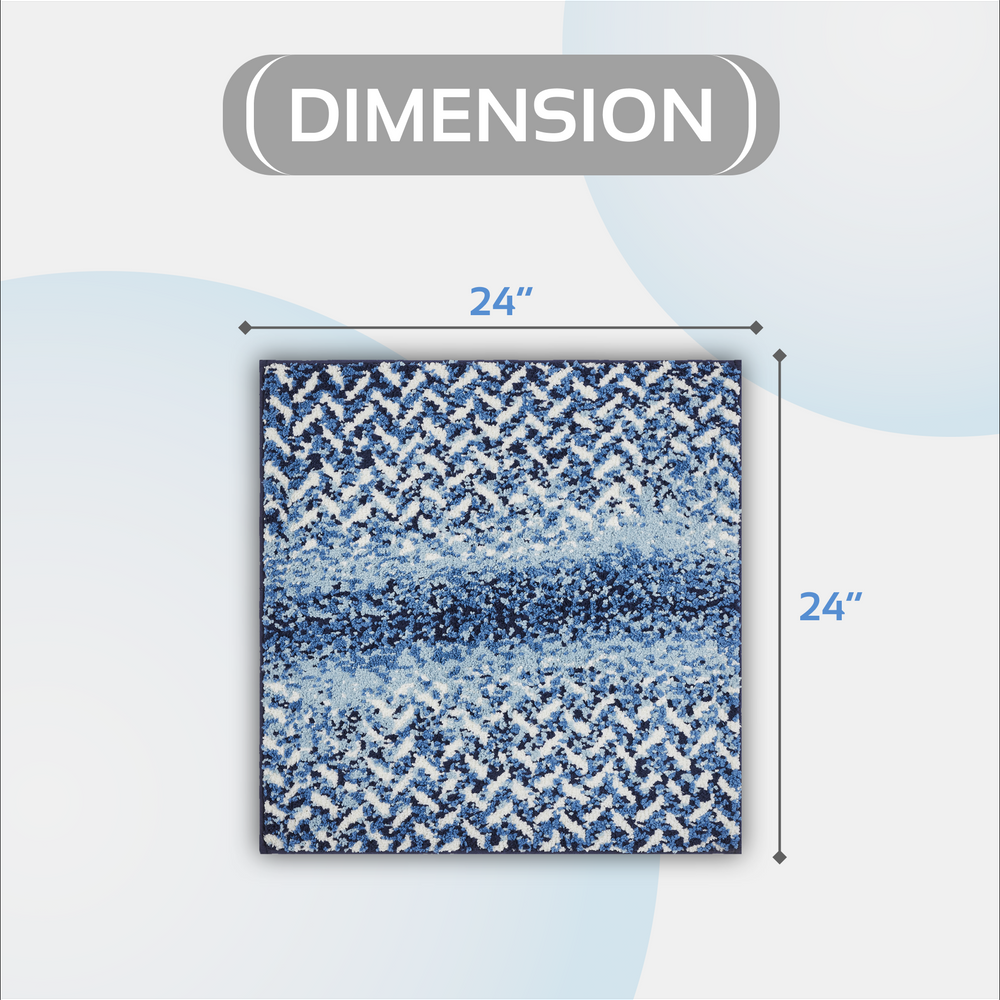 
                      
                        Casablanca Chevron Bath Rug - 100% Polyester, Knitted Weave with Gel Foam/Rubber Backing
                      
                    