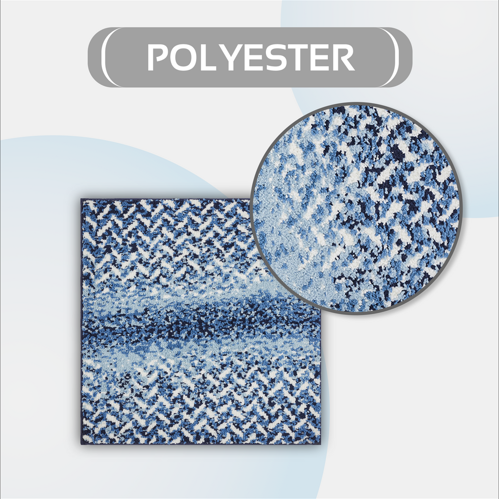 
                      
                        Casablanca Chevron Bath Rug - 100% Polyester, Knitted Weave with Gel Foam/Rubber Backing
                      
                    