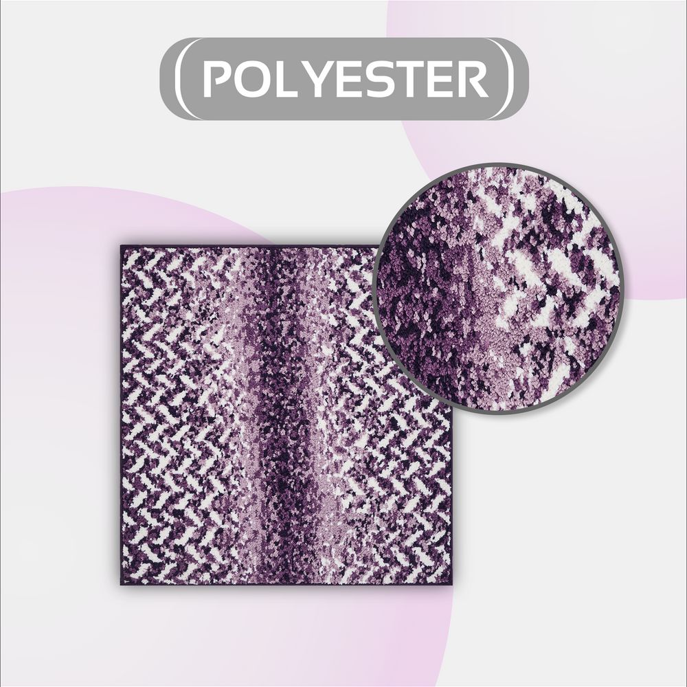 
                      
                        Casablanca Chevron Bath Rug - 100% Polyester, Knitted Weave with Gel Foam/Rubber Backing
                      
                    