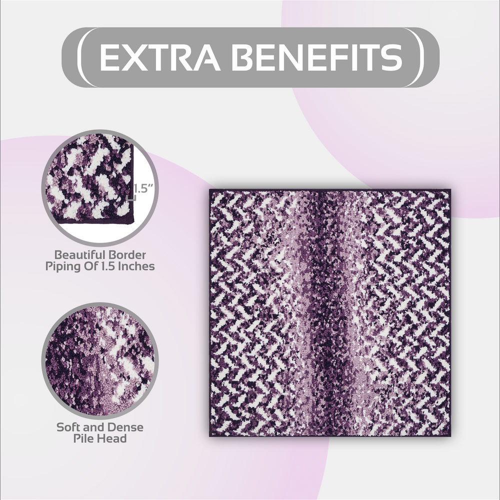 
                      
                        Casablanca Chevron Bath Rug - 100% Polyester, Knitted Weave with Gel Foam/Rubber Backing
                      
                    