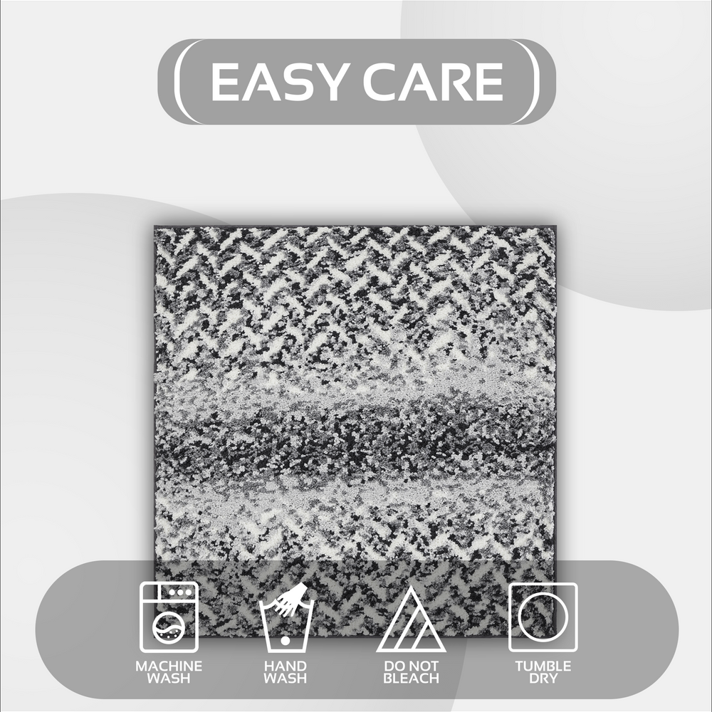 
                      
                        Casablanca Chevron Bath Rug - 100% Polyester, Knitted Weave with Gel Foam/Rubber Backing
                      
                    