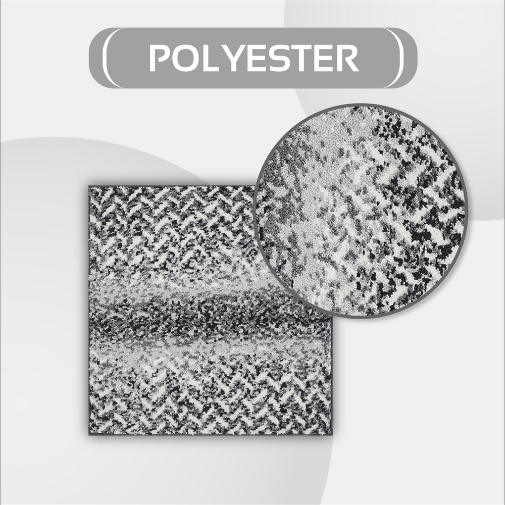 
                      
                        Casablanca Chevron Bath Rug - 100% Polyester, Knitted Weave with Gel Foam/Rubber Backing
                      
                    