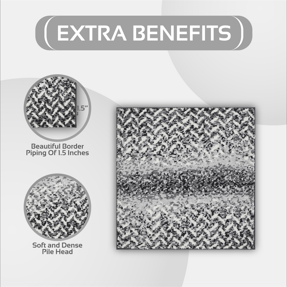 
                      
                        Casablanca Chevron Bath Rug - 100% Polyester, Knitted Weave with Gel Foam/Rubber Backing
                      
                    