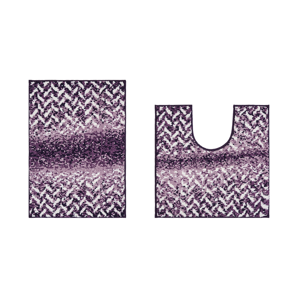
                      
                        Better Trends Casablanca Bath Rug Collection 2 PC (17" x 24" | 20" x 20") in Purple
                      
                    