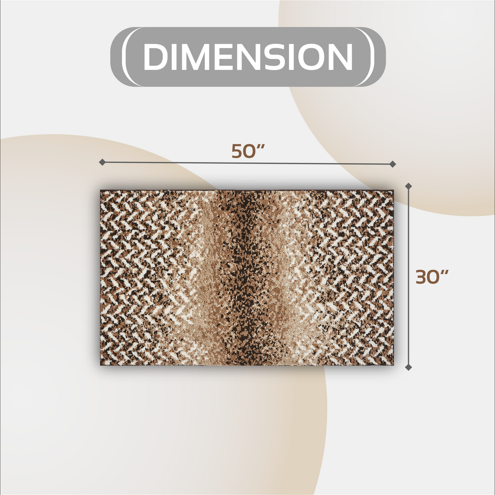 
                      
                        Casablanca Chevron Bath Rug - 100% Polyester, Knitted Weave with Gel Foam/Rubber Backing
                      
                    