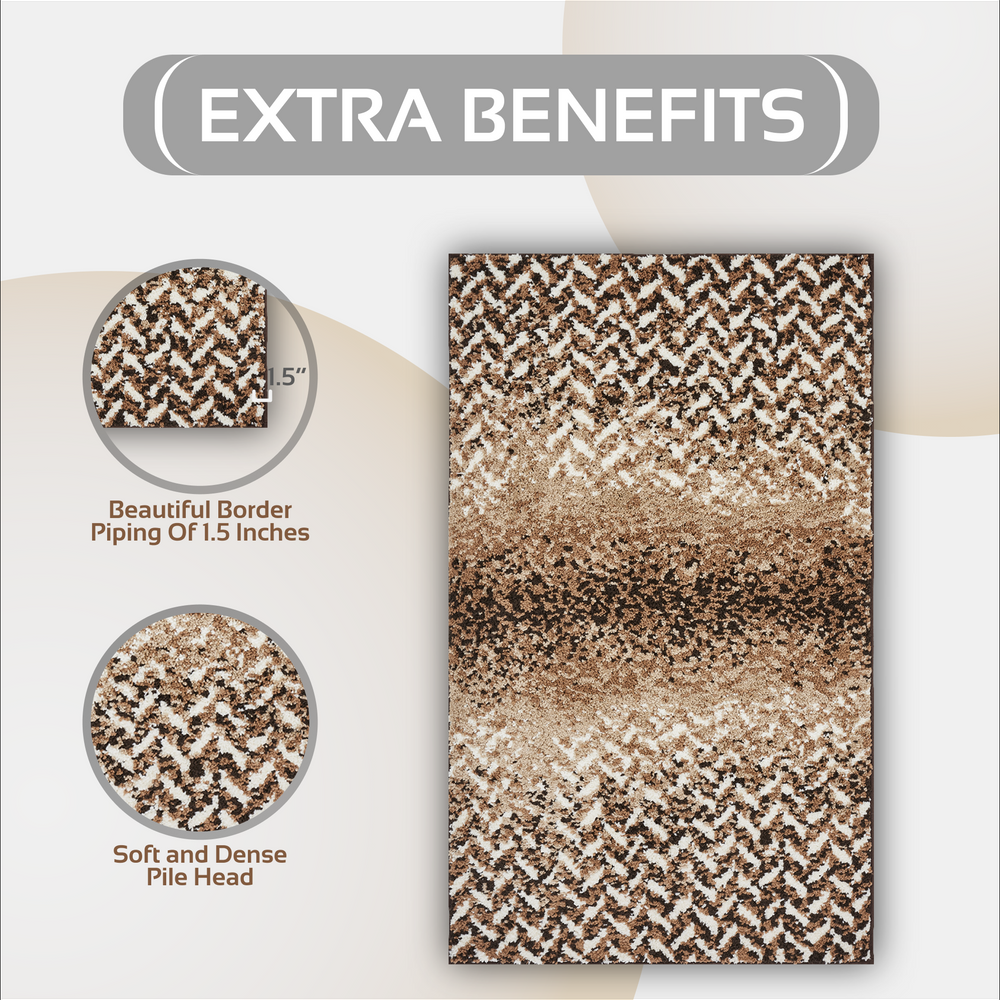 
                      
                        Casablanca Chevron Bath Rug - 100% Polyester, Knitted Weave with Gel Foam/Rubber Backing
                      
                    