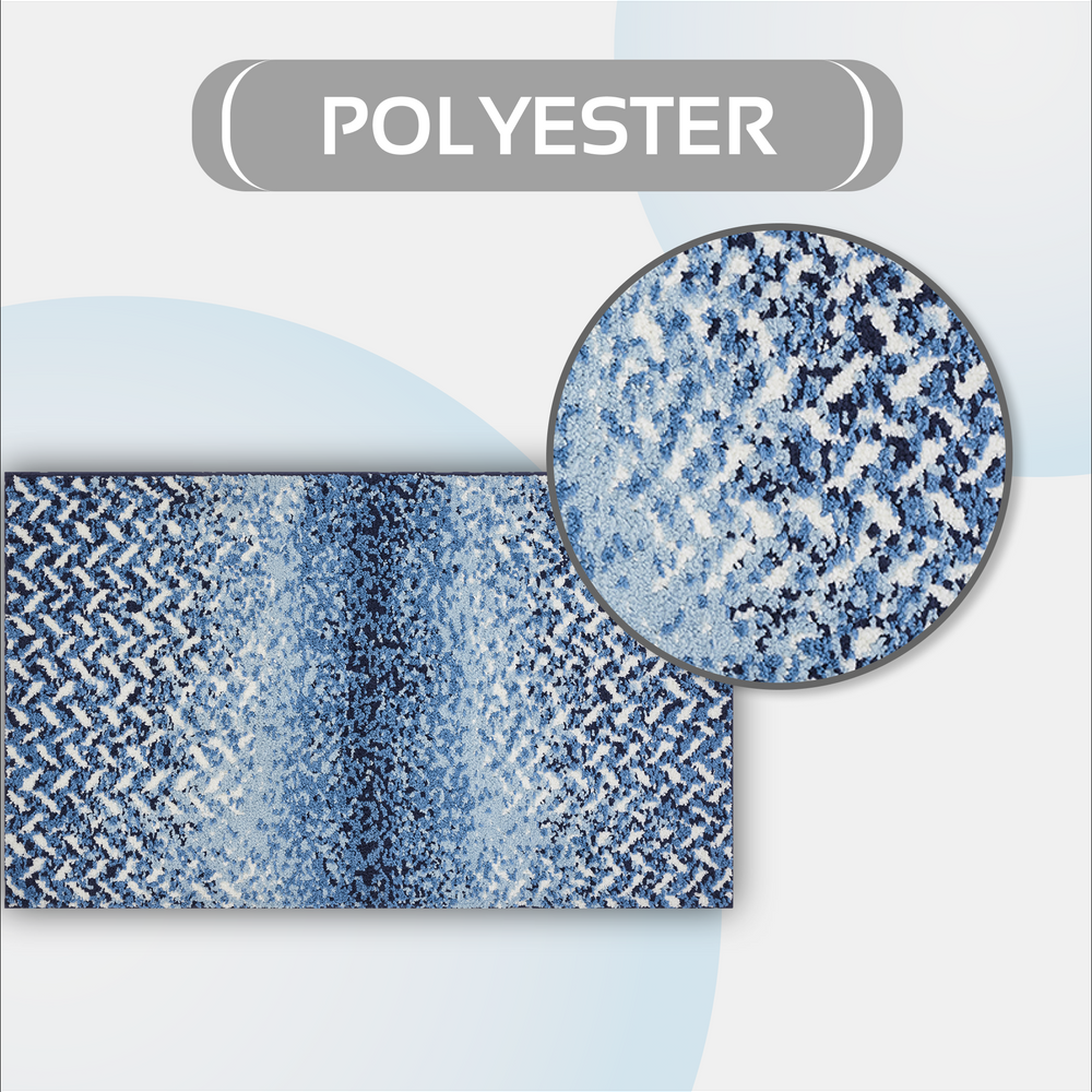 
                      
                        Casablanca Chevron Bath Rug - 100% Polyester, Knitted Weave with Gel Foam/Rubber Backing
                      
                    