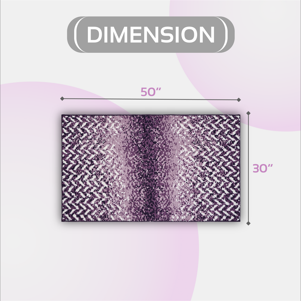 
                      
                        Casablanca Chevron Bath Rug - 100% Polyester, Knitted Weave with Gel Foam/Rubber Backing
                      
                    