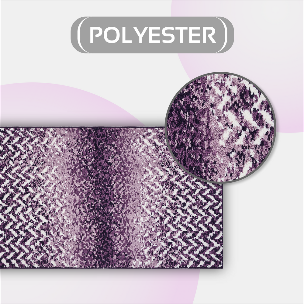 
                      
                        Casablanca Chevron Bath Rug - 100% Polyester, Knitted Weave with Gel Foam/Rubber Backing
                      
                    