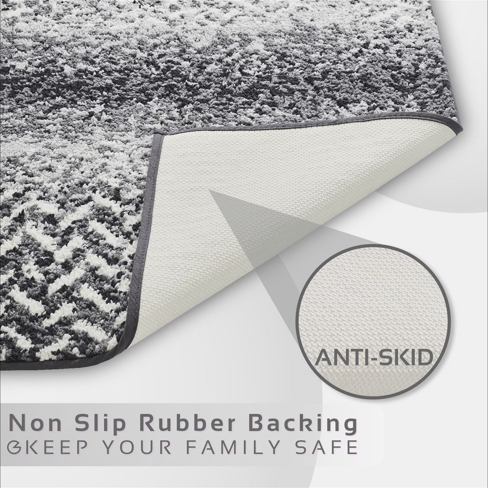 
                      
                        Casablanca Chevron Bath Rug - 100% Polyester, Knitted Weave with Gel Foam/Rubber Backing
                      
                    