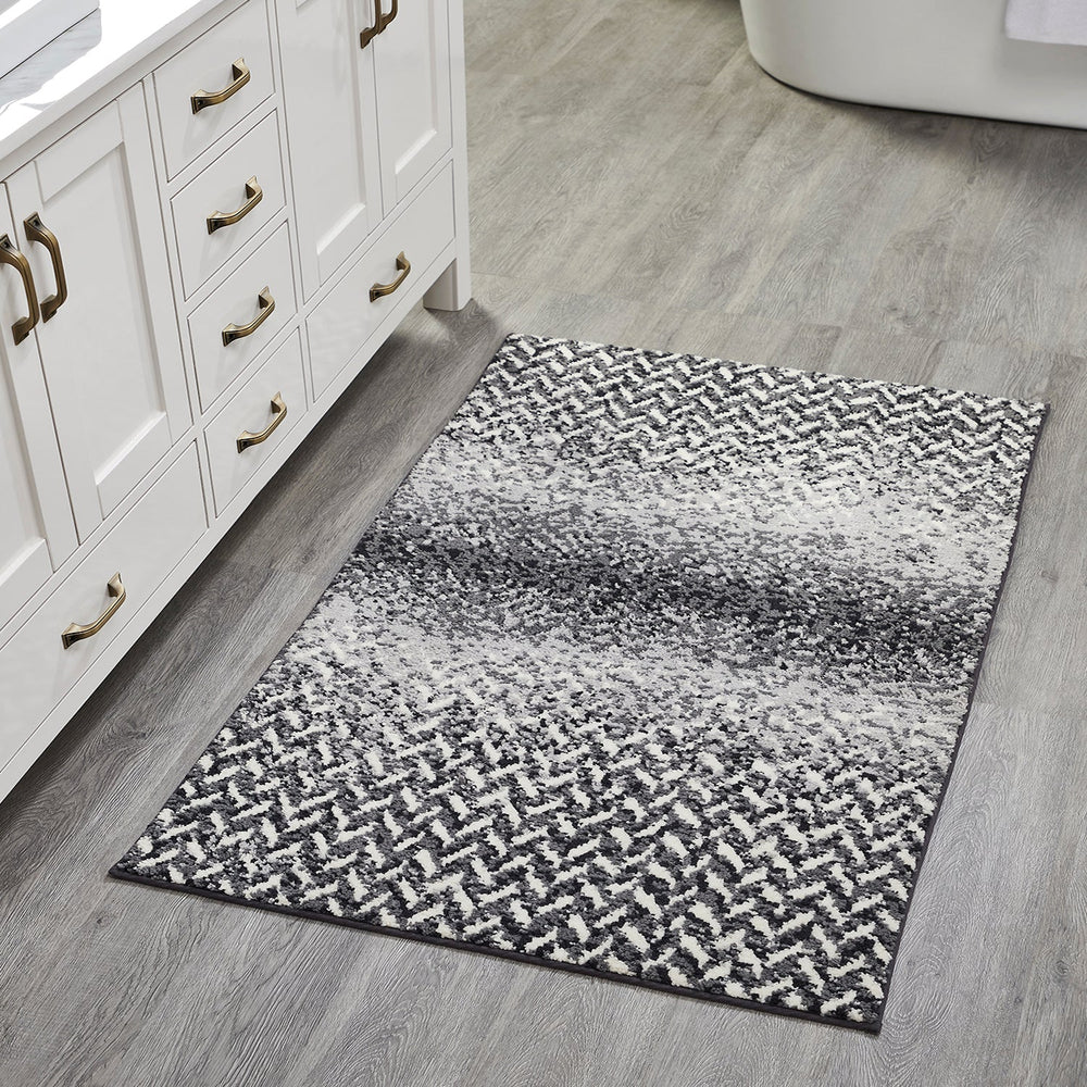 
                      
                        Casablanca Chevron Bath Rug - 100% Polyester, Knitted Weave with Gel Foam/Rubber Backing
                      
                    