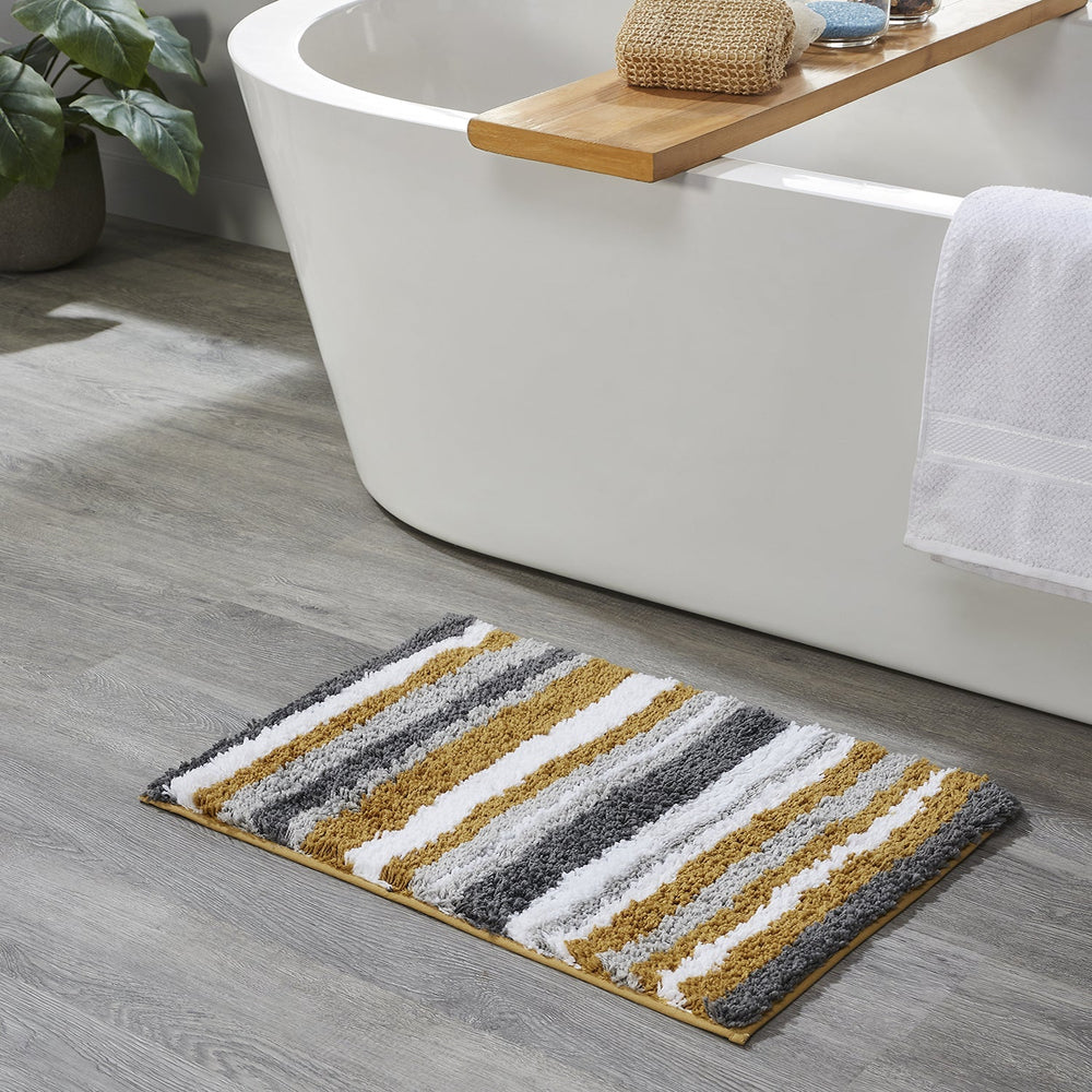 
                      
                        Griffie Durable Polyester with Non-Slip TPR Backing Tufted Design Bath Rug
                      
                    