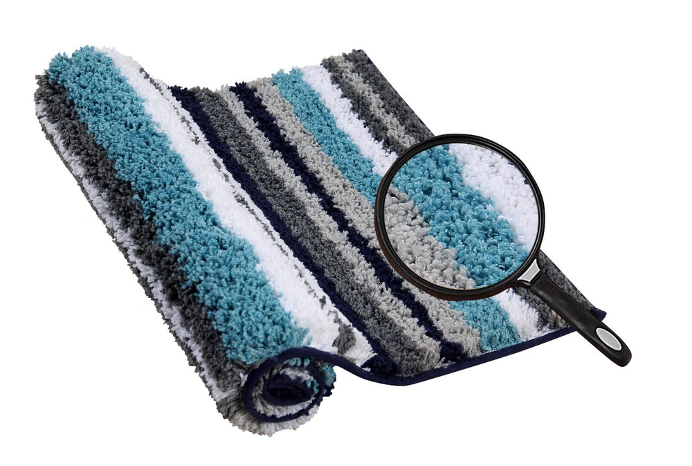 
                      
                        Better Trends Griffie Collection Bathroom Mat -Navy Blue Bathroom Rugs, Washable, quick dry & Absorbent Bath Mat, Farmhouse Bathroom Rug, Bath mats for bathroom non slip, 24x36 Bath Rug
                      
                    