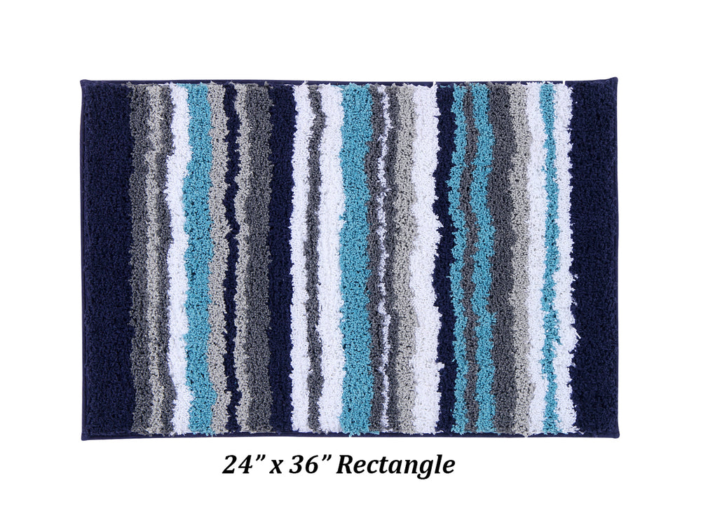 
                      
                        Better Trends Griffie Collection Bathroom Mat -Navy Blue Bathroom Rugs, Washable, quick dry & Absorbent Bath Mat, Farmhouse Bathroom Rug, Bath mats for bathroom non slip, 24x36 Bath Rug
                      
                    