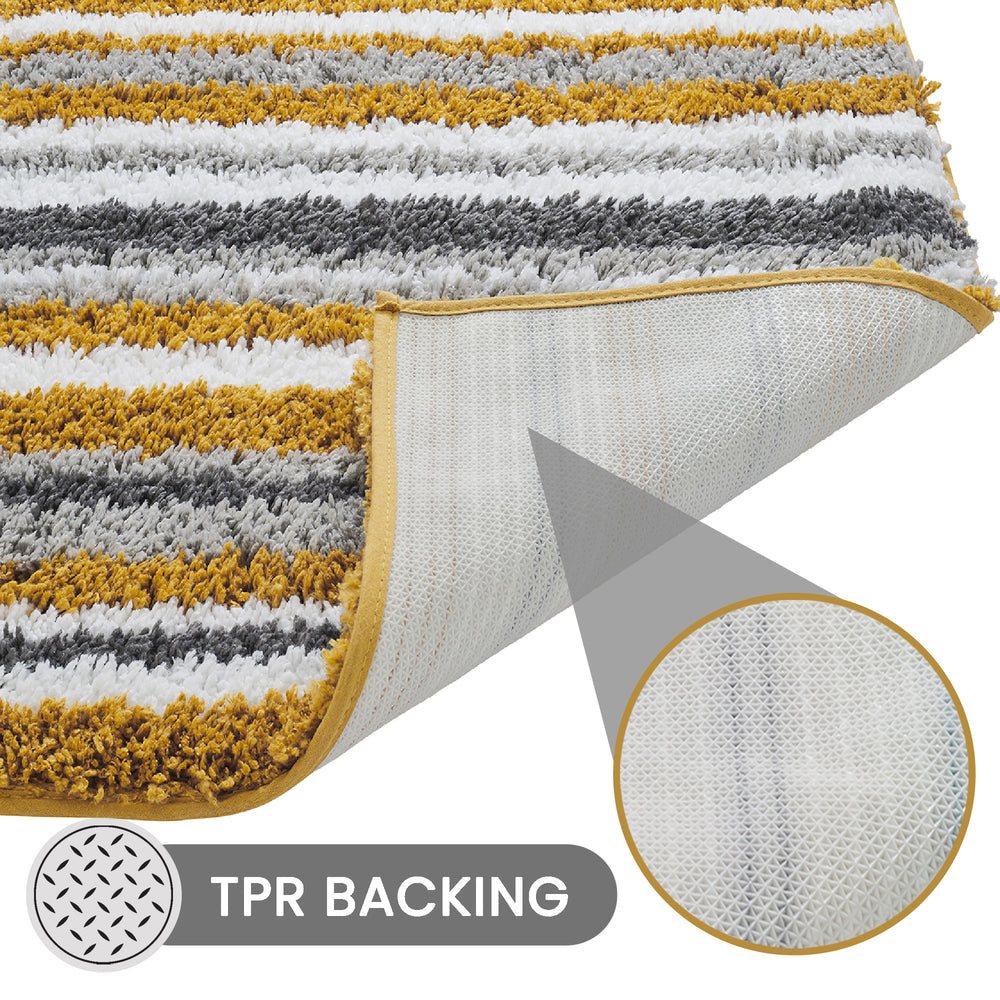 
                      
                        Griffie Durable Polyester with Non-Slip TPR Backing Tufted Design Bath Rug
                      
                    