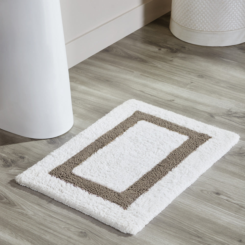 Hotel Bathroom Rug 100% Premium Cotton Tufted Design Washable Bath Mat
