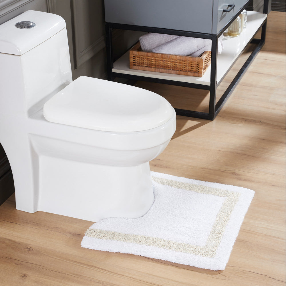 
                      
                        Hotel Bathroom Rug 100% Premium Cotton Tufted Design Washable Bath Mat
                      
                    