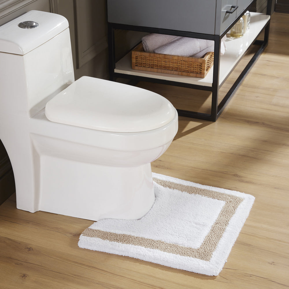 
                      
                        Hotel Bathroom Rug 100% Premium Cotton Tufted Design Washable Bath Mat
                      
                    