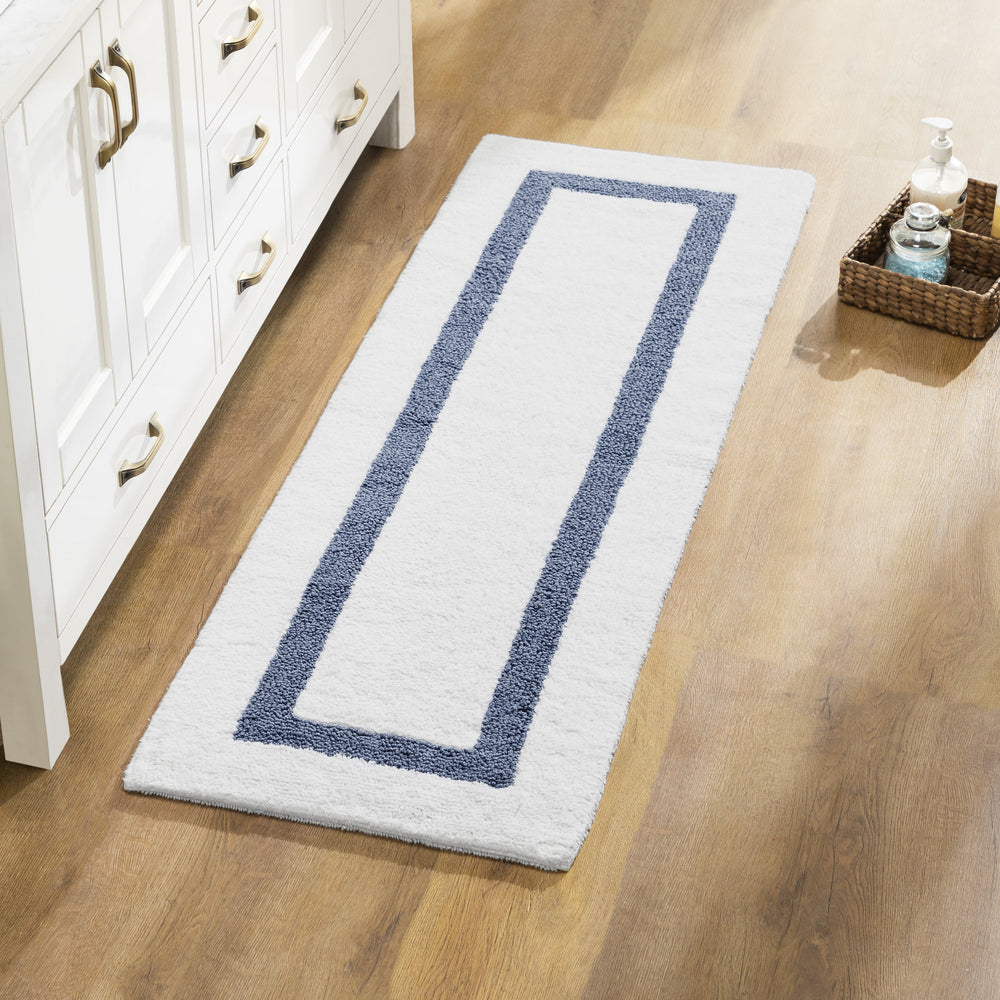 
                      
                        Hotel Bathroom Rug 100% Premium Cotton Tufted Design Washable Bath Mat
                      
                    