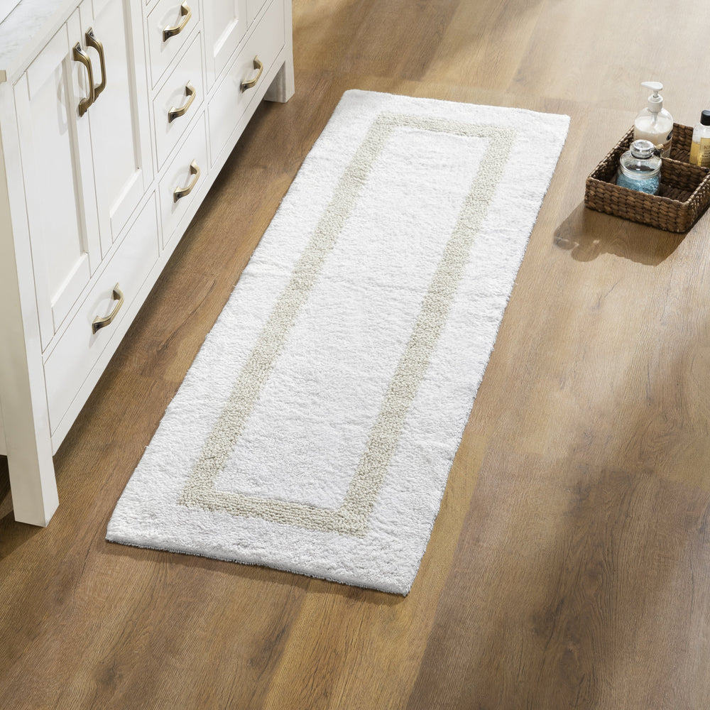 
                      
                        Hotel Bathroom Rug 100% Premium Cotton Tufted Design Washable Bath Mat
                      
                    