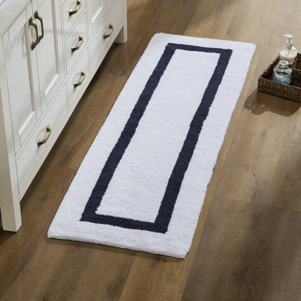 
                      
                        Hotel Bathroom Rug 100% Premium Cotton Tufted Design Washable Bath Mat
                      
                    