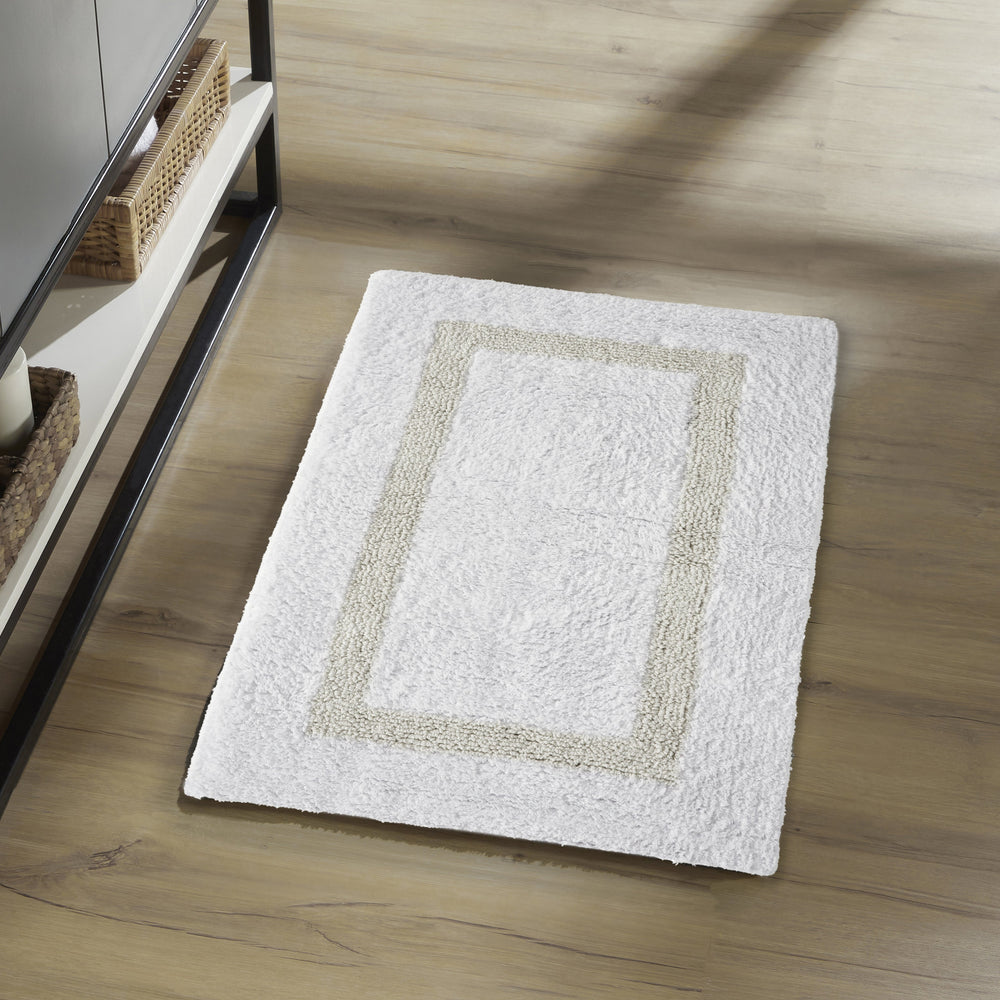 
                      
                        Hotel Bathroom Rug 100% Premium Cotton Tufted Design Washable Bath Mat
                      
                    