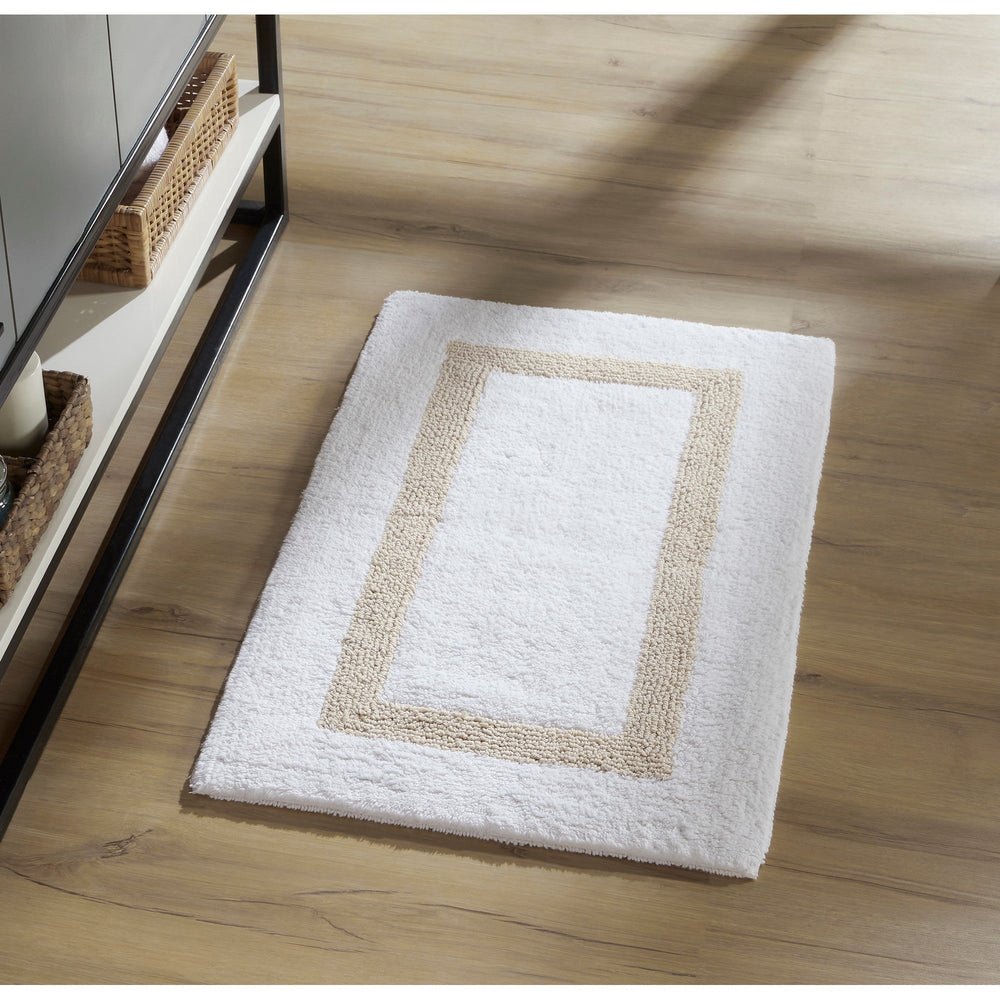 
                      
                        Hotel Bathroom Rug 100% Premium Cotton Tufted Design Washable Bath Mat
                      
                    