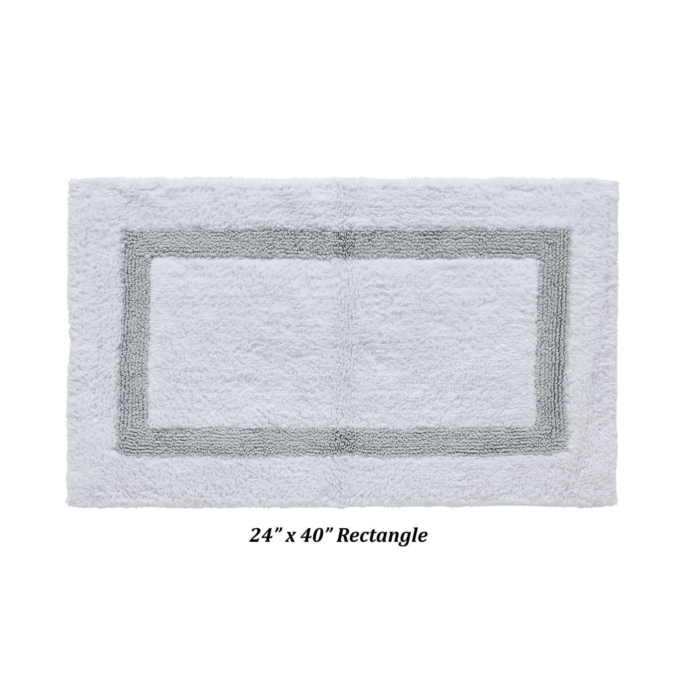 
                      
                        Better Trends 100% Cotton Hotel Collection Bath Mats, White & Blue Bath Mat - Tufted, Reversible & Absorbent & Machine Washable Bath Mats for Bathroom Floor, Shower & Sink, 24" x 40"
                      
                    