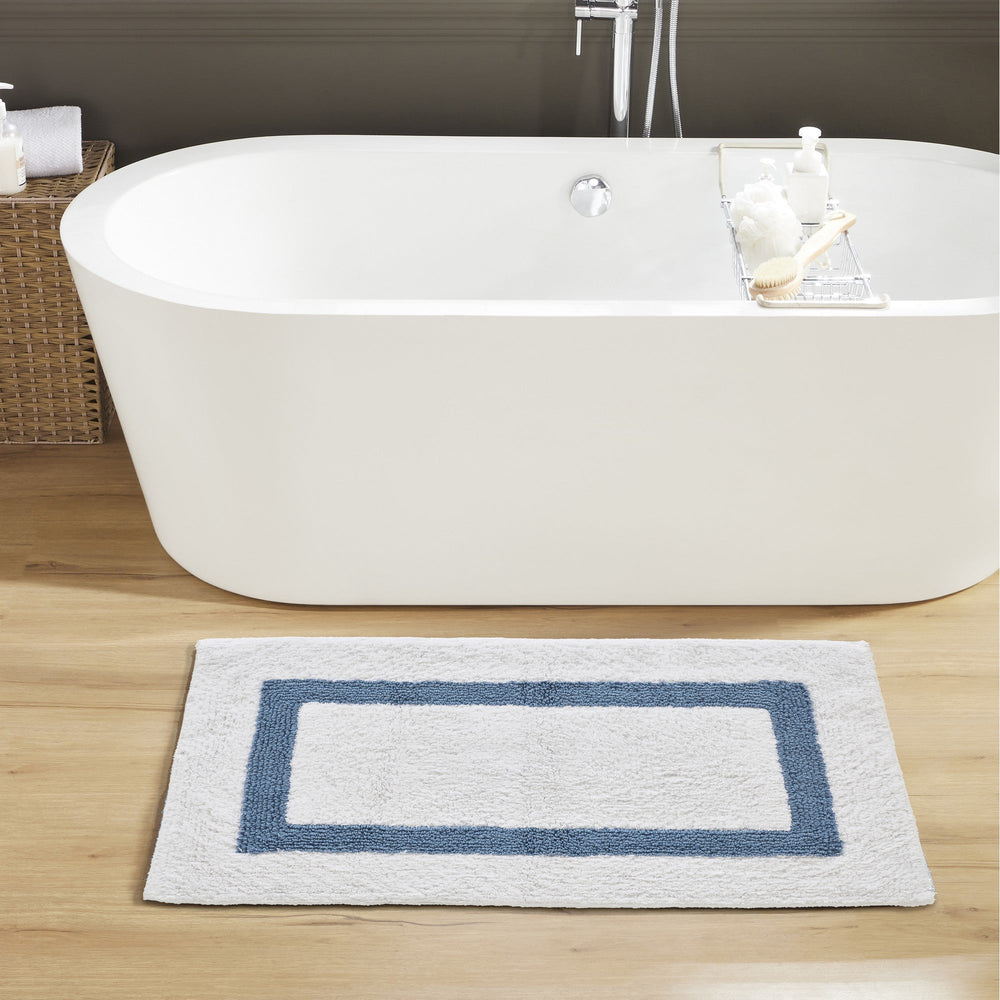 
                      
                        Hotel Bathroom Rug 100% Premium Cotton Tufted Design Washable Bath Mat
                      
                    