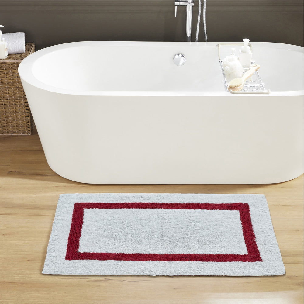 
                      
                        Hotel Bathroom Rug 100% Premium Cotton Tufted Design Washable Bath Mat
                      
                    