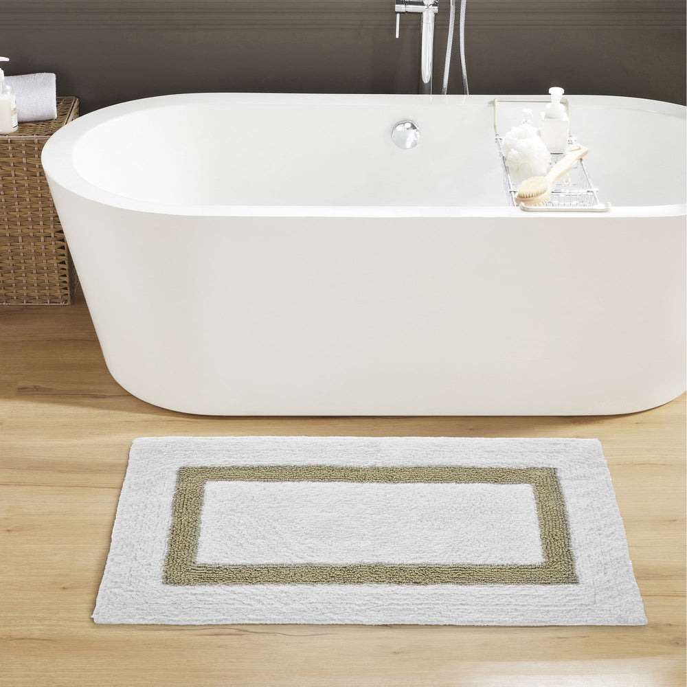 
                      
                        Hotel Bathroom Rug 100% Premium Cotton Tufted Design Washable Bath Mat
                      
                    