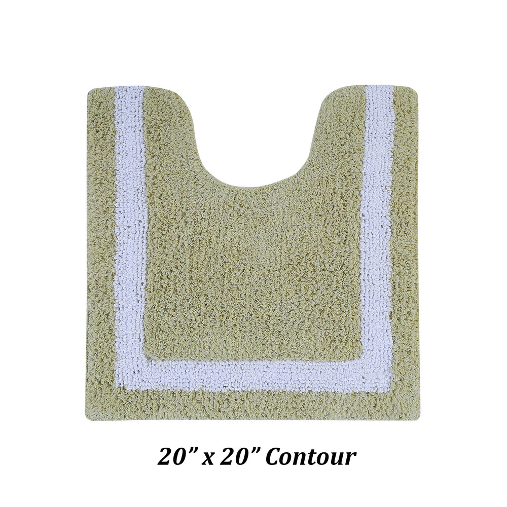 
                      
                        Better Trends 100% Cotton Hotel Collection Bath Mats Set, Sage & White Mats - Tufted, Reversible & Absorbent & Machine Washable 4 Piece Bathroom Rug Set, Toilet Base, Runner for Tub, Shower
                      
                    