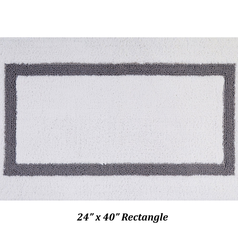 
                      
                        Better Trends 100% Cotton Hotel Collection Bath Mats Set, White & Gray Mats - Tufted, Reversible & Absorbent & Machine Washable 4 Piece Bathroom Rug Set, for Toilet Base, Runner for Tub, Shower
                      
                    