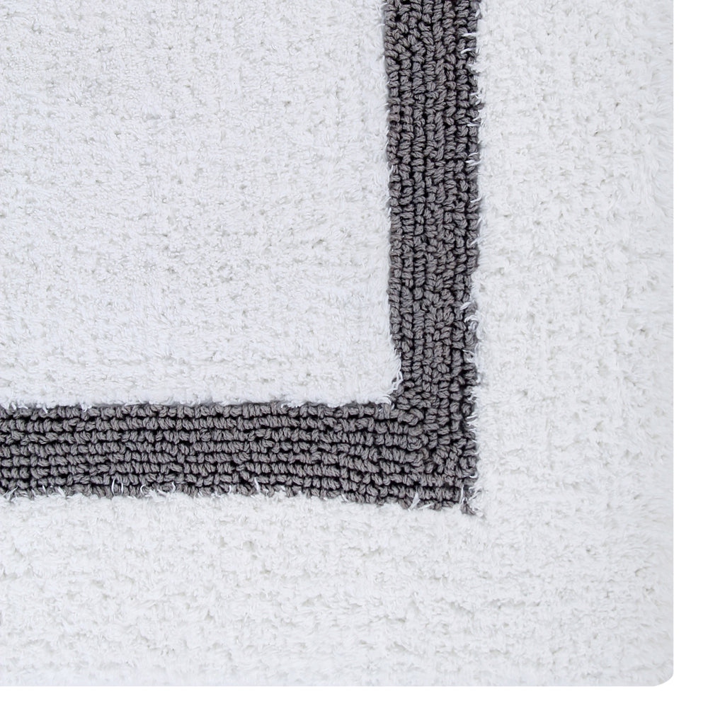 
                      
                        Better Trends 100% Cotton Hotel Collection Bath Mats Set, White & Gray Mats - Tufted, Reversible & Absorbent & Machine Washable 4 Piece Bathroom Rug Set, for Toilet Base, Runner for Tub, Shower
                      
                    