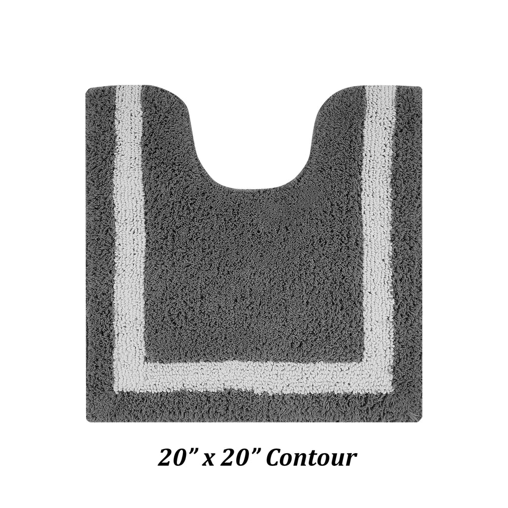 
                      
                        Better Trends 100% Cotton Hotel Collection Bath Mats Set, Gray & White Mats - Tufted, Reversible & Absorbent & Machine Washable 5 Piece Bathroom Rug Set, for Toilet Base, Runner for Tub, Shower
                      
                    