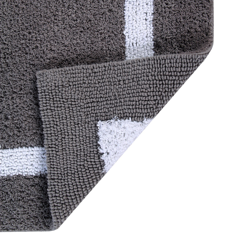 
                      
                        Better Trends 100% Cotton Hotel Collection Bath Mats Set, Gray & White Mats - Tufted, Reversible & Absorbent & Machine Washable 5 Piece Bathroom Rug Set, for Toilet Base, Runner for Tub, Shower
                      
                    